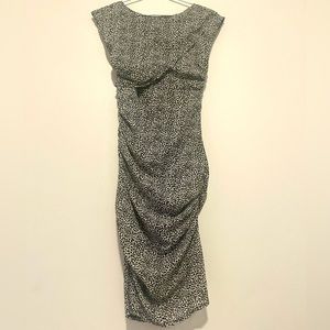 ANN TAYLOR Animal Print Silk Sleeveless Dress